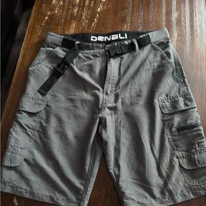 Denali Men's Charcoal Cargo Shorts with Utility Pockets